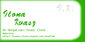 ilona kvasz business card